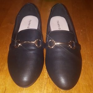 Black loafers